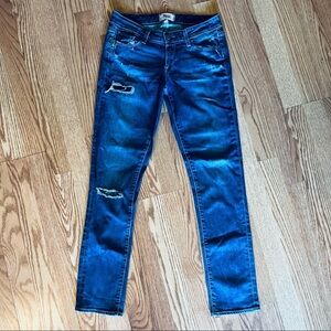 Paige Jimmy Jimmy Skinny Jeans Size 25 Factory Distressing Ripped Knee Patched